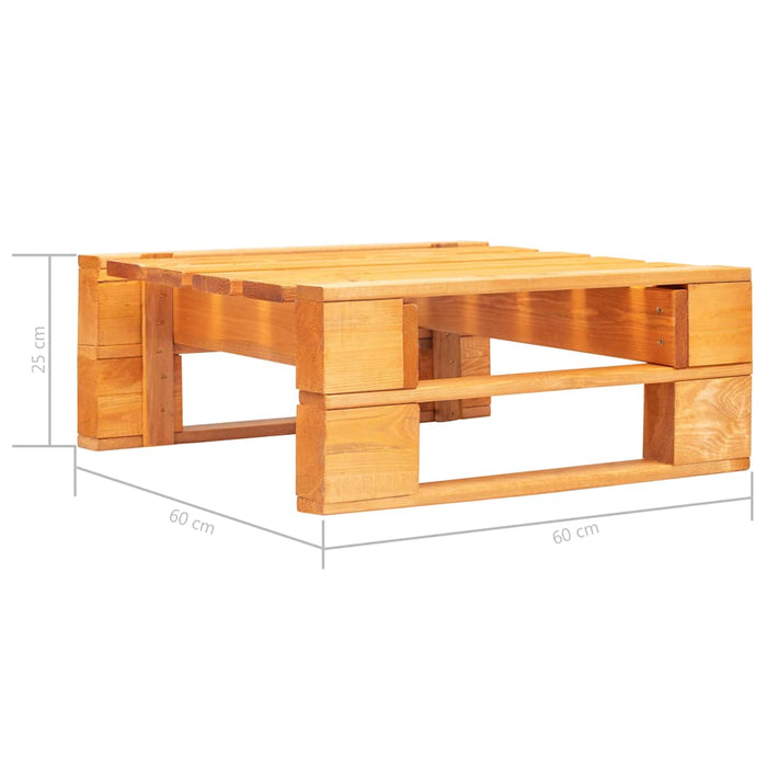 Set mobilier paleți, 6 piese, maro miere, lemn de pin tratat WALTI