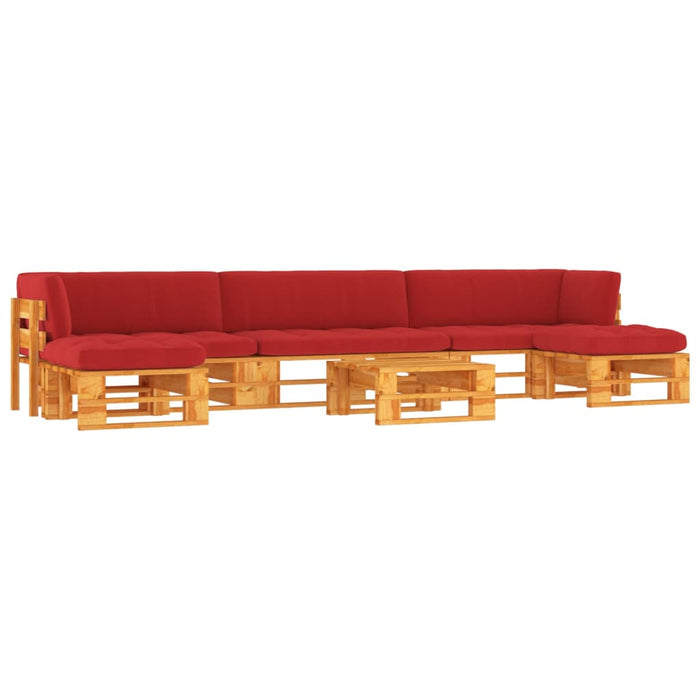 Set mobilier paleți, 6 piese, maro miere, lemn de pin tratat - WALTI WALTI