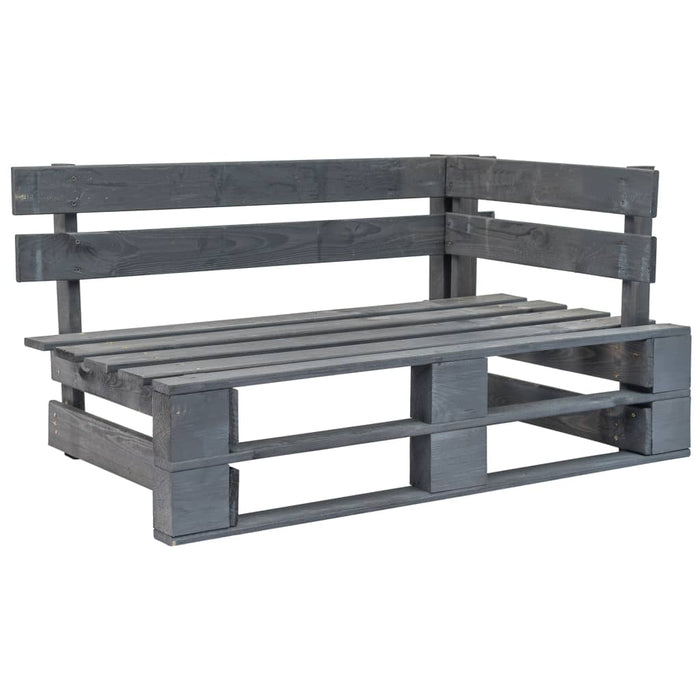 Set mobilier din paleți cu perne, 6 piese, gri, lemn pin tratat - WALTI WALTI
