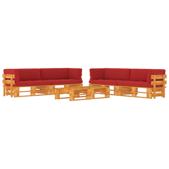Set mobilier paleți, 6 piese, maro miere, lemn de pin tratat - WALTI WALTI