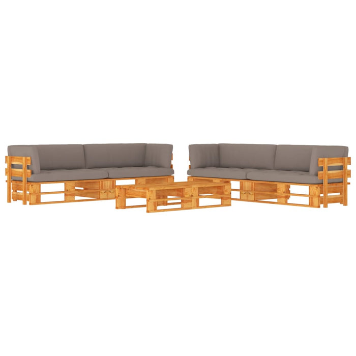 Set mobilier paleți, 6 piese, maro miere, lemn de pin tratat - WALTI WALTI