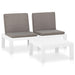 Set mobilier de grădină cu perne, 2 piese, alb, plastic - WALTI WALTI