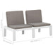 Set mobilier de grădină cu perne, 2 piese, alb, plastic - WALTI WALTI