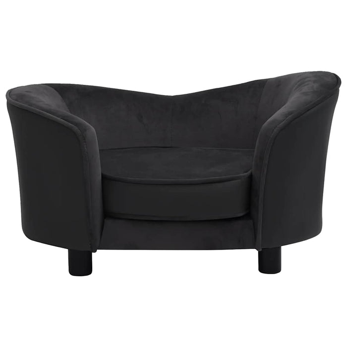 Canapea pentru câini negru 69x49x40 cm, pluș/piele ecologică - WALTI WALTI