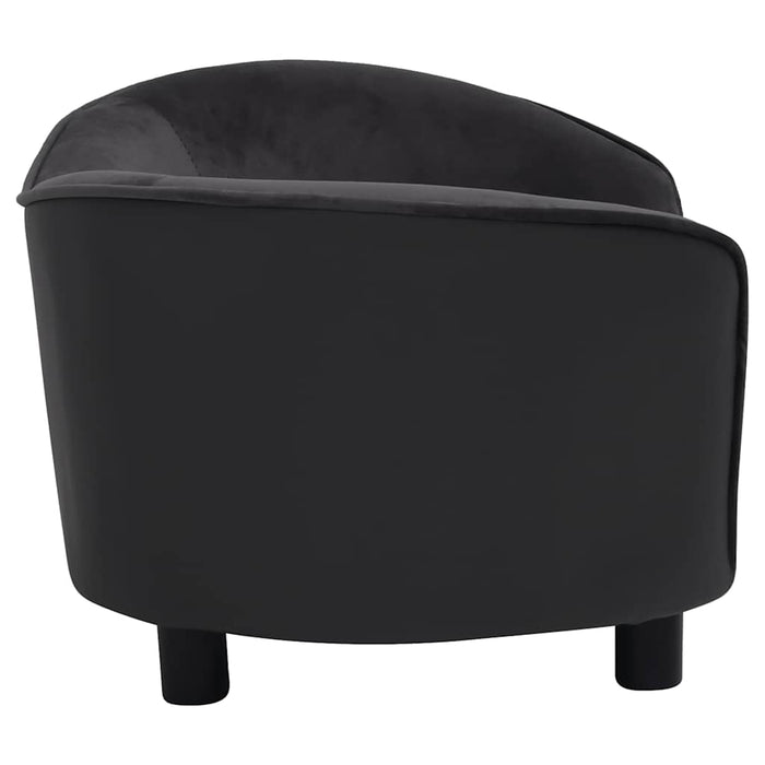 Canapea pentru câini negru 69x49x40 cm, pluș/piele ecologică - WALTI WALTI