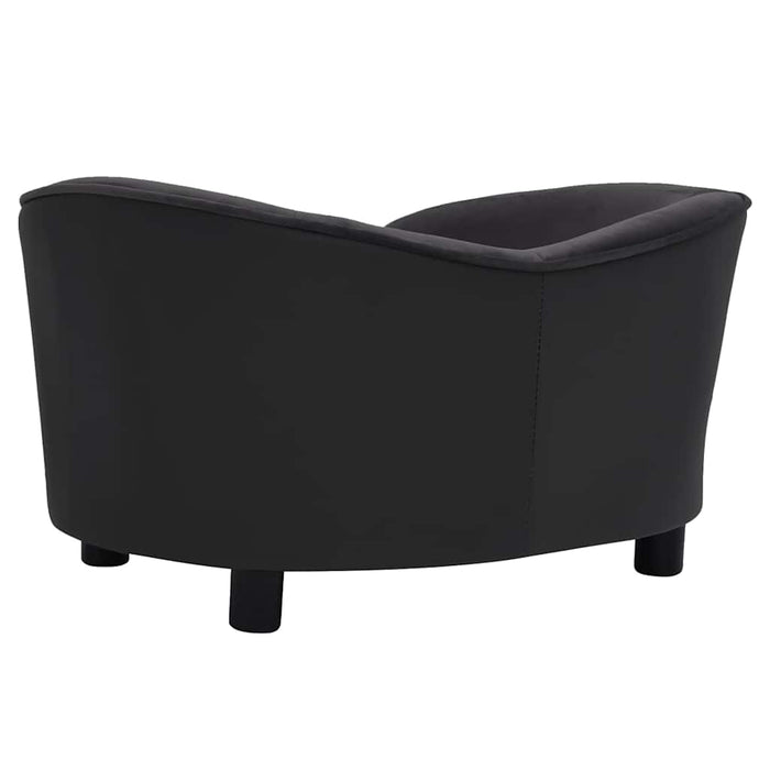 Canapea pentru câini negru 69x49x40 cm, pluș/piele ecologică - WALTI WALTI