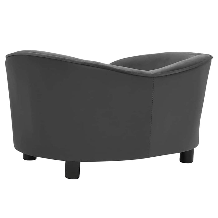Canapea de câini gri închis 69x49x40 cm, pluș/piele ecologică - WALTI WALTI