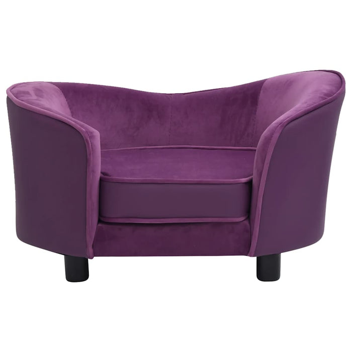 Canapea pentru câini, vișiniu, 69x49x40cm, pluș/piele ecologică - WALTI WALTI