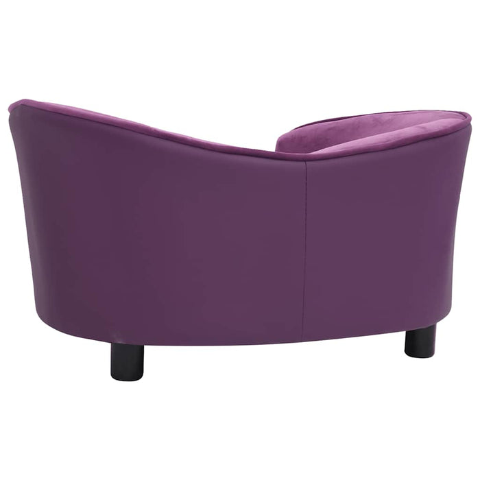 Canapea pentru câini, vișiniu, 69x49x40cm, pluș/piele ecologică - WALTI WALTI