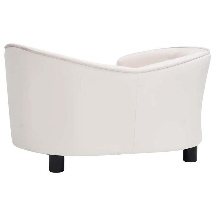 Canapea pentru câini crem 69x49x40 cm, pluș/piele ecologică WALTI