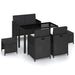 Set mobilier de exterior cu perne, 6 piese, negru, poliratan - WALTI WALTI