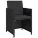 Set mobilier de exterior cu perne, 6 piese, negru, poliratan - WALTI WALTI