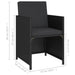 Set mobilier de exterior cu perne, 6 piese, negru, poliratan - WALTI WALTI