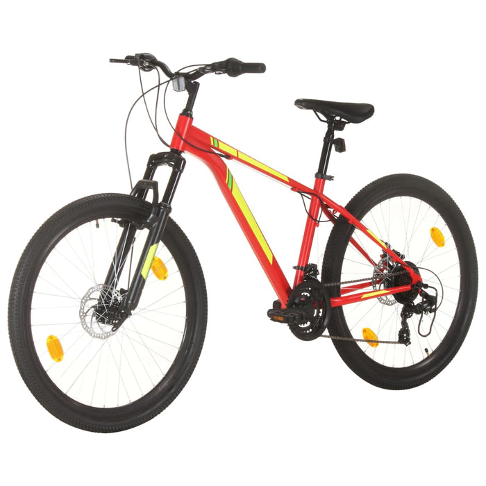 Bicicletă montană cu 21 viteze, roată 27,5 inci, roșu, 38 cm - WALTI WALTI