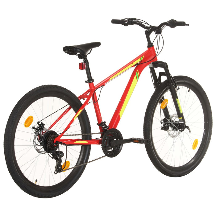 Bicicletă montană cu 21 viteze, roată 27,5 inci, roșu, 38 cm - WALTI WALTI