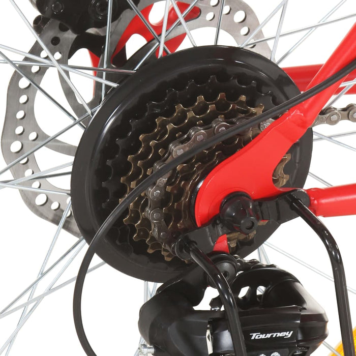 Bicicletă montană cu 21 viteze, roată 27,5 inci, roșu, 38 cm - WALTI WALTI