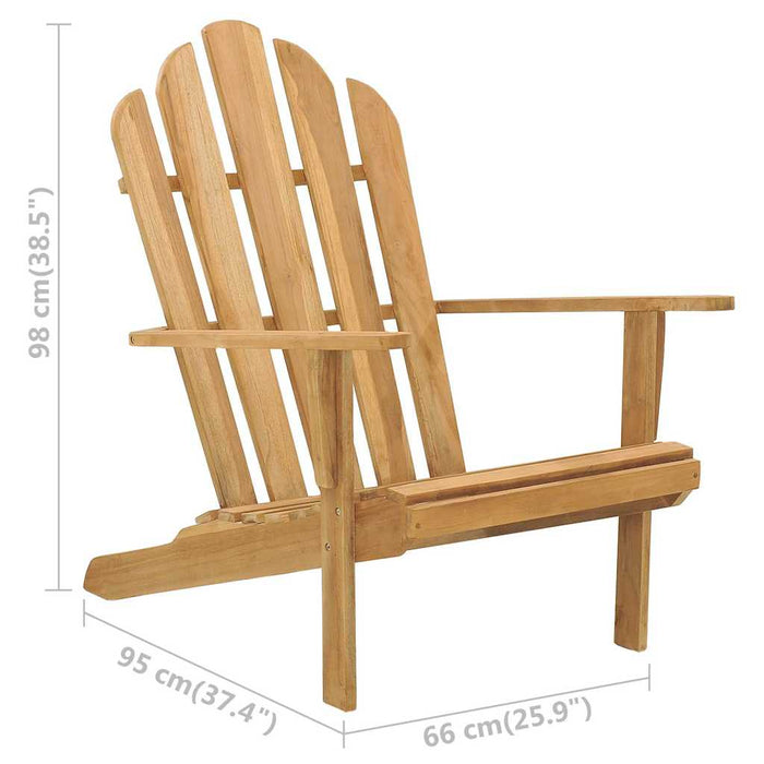 Scaun Adirondack, lemn masiv de tec WALTI