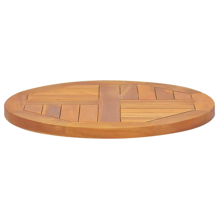 Blat de masă, 50 cm, lemn masiv de tec, rotund, 2,5 cm - WALTI WALTI