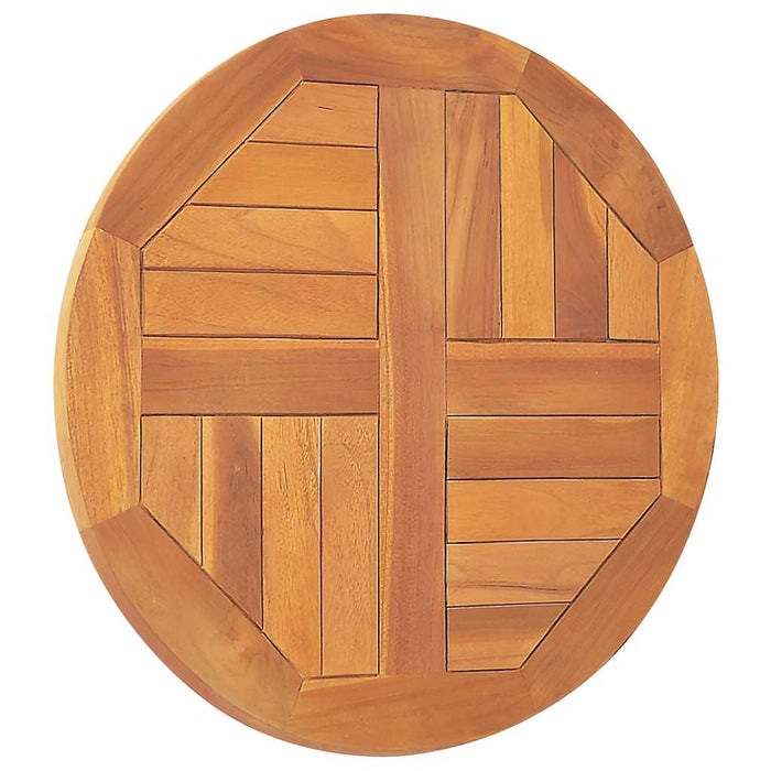 Blat de masă, 50 cm, lemn masiv de tec, rotund, 2,5 cm - WALTI WALTI