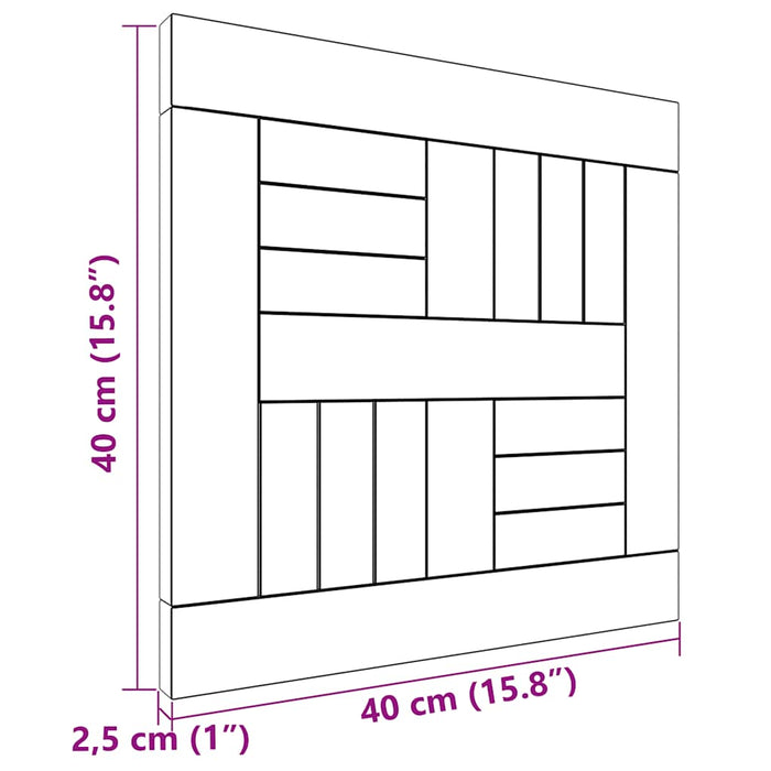Blat de masă, 50x50x2,5 cm, lemn masiv de tec, pătrat - WALTI WALTI