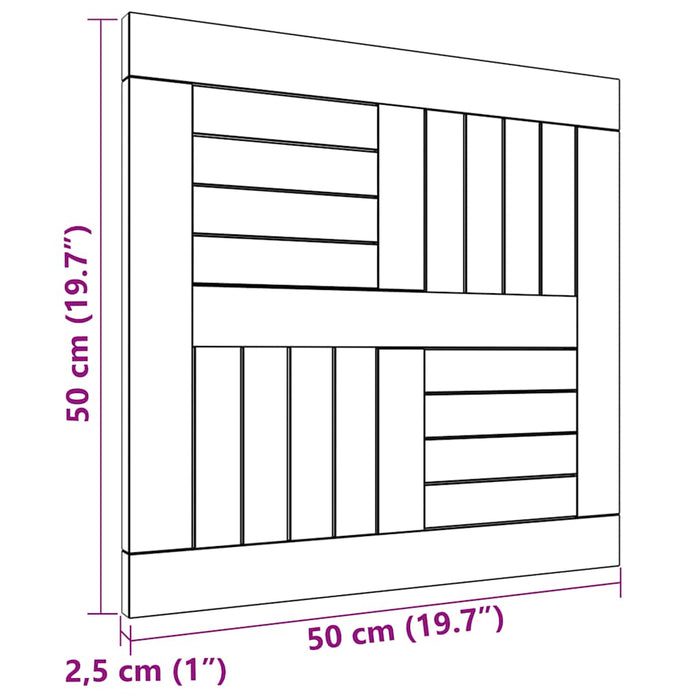 Blat de masă, 50x50x2,5 cm, lemn masiv de tec, pătrat - WALTI WALTI