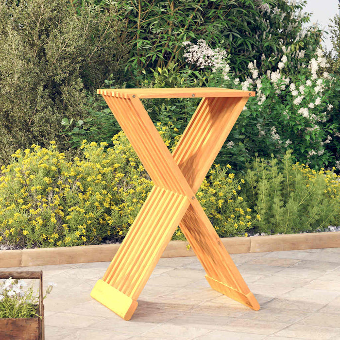 Taburet pliabil, 40x32,5x70 cm, lemn masiv de tec WALTI