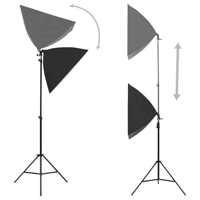 Set studio foto cu lumini softbox, fundal și reflector - WALTI WALTI