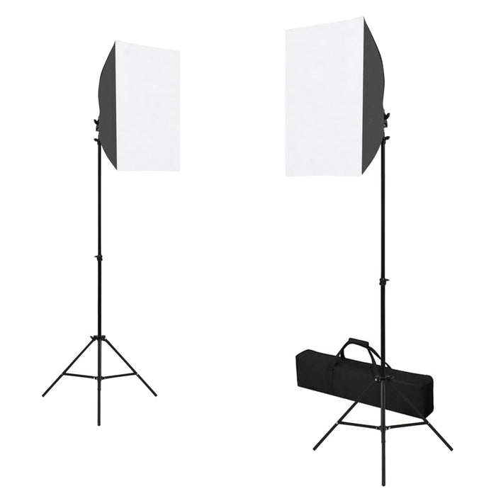 Set studio foto cu lumini softbox, fundal și reflector - WALTI WALTI
