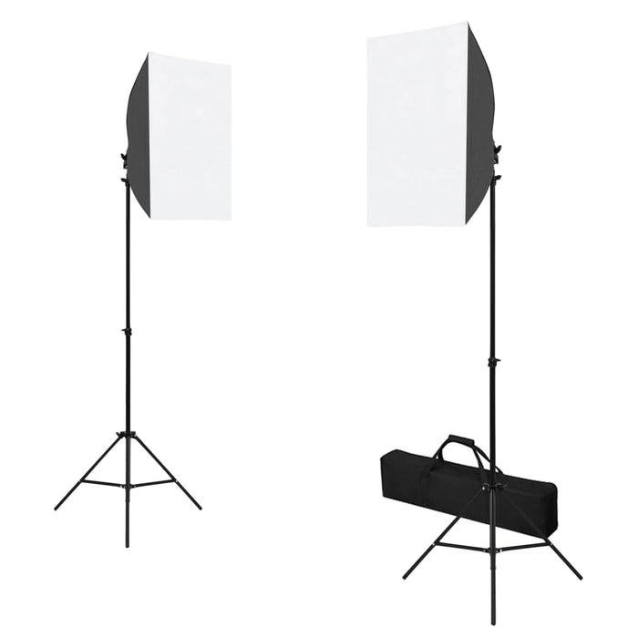 Set studio foto cu lumini softbox, fundal și reflector WALTI