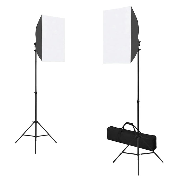 Set studio foto cu lumini softbox, fundal și reflector - WALTI WALTI