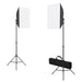 Set studio foto cu lumini softbox, fundal și reflector - WALTI WALTI