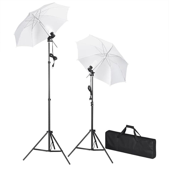 Set studio foto cu lămpi, umbrele, fundal și reflector - WALTI WALTI