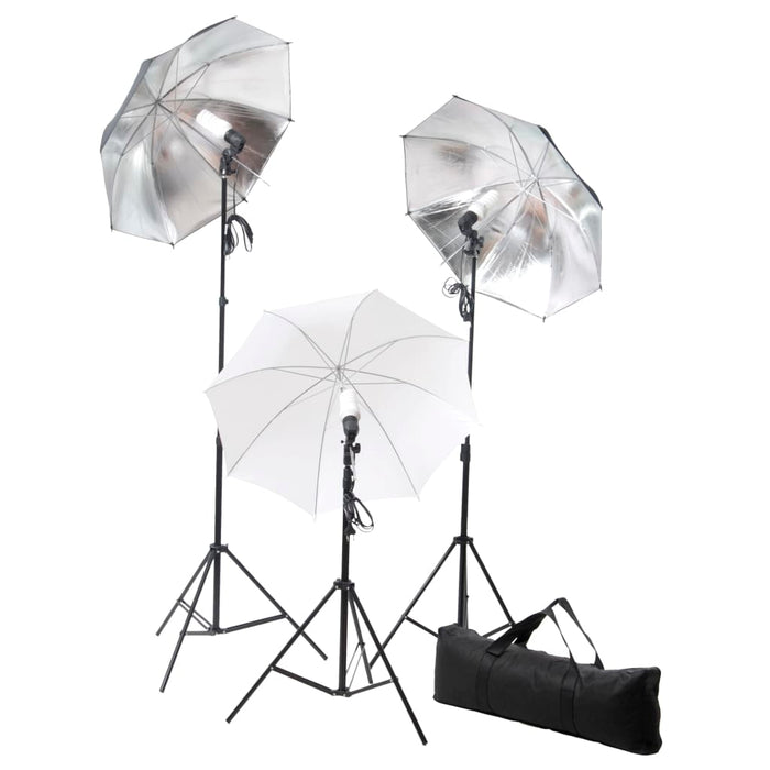 Set studio foto cu lămpi, umbrele, fundal și reflector - WALTI WALTI