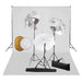 Set studio foto cu lămpi, umbrele, fundal și reflector - WALTI WALTI