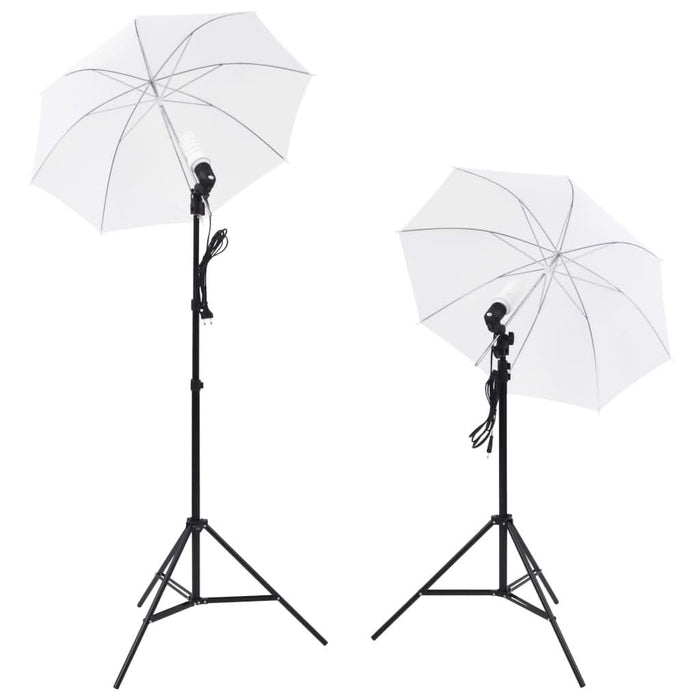 Set studio foto cu lămpi, umbrele, fundal și reflector - WALTI WALTI