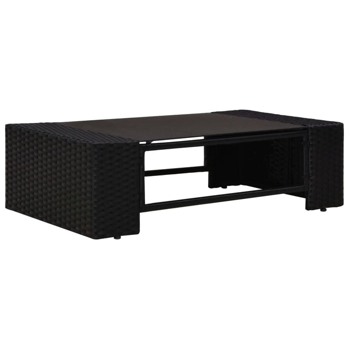 Set mobilier de grădină, 6 piese, negru, poliratan - WALTI WALTI