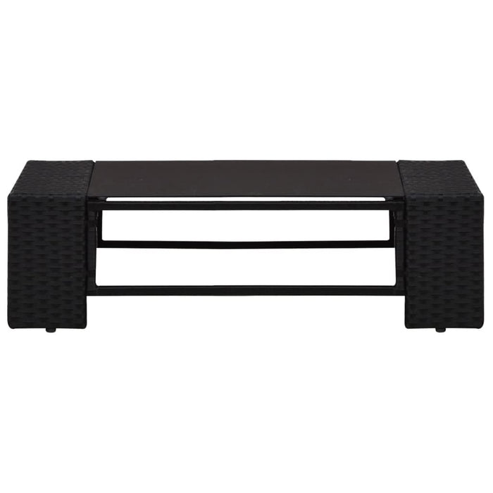 Set mobilier de grădină, 6 piese, negru, poliratan - WALTI WALTI