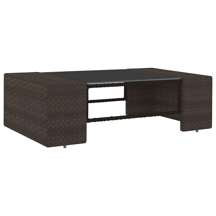 Set mobilier de grădină cu perne, 11 piese, maro, poliratan WALTI