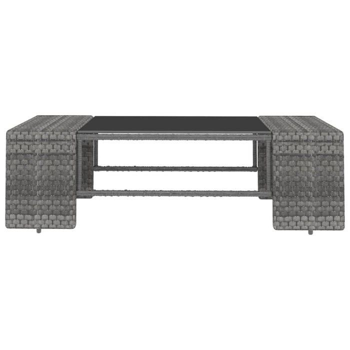 Set mobilier de grădină cu perne, 10 piese, gri, poliratan - WALTI WALTI