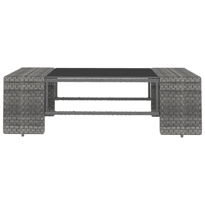 Set mobilier de grădină cu perne, 12 piese, gri, poliratan - WALTI WALTI