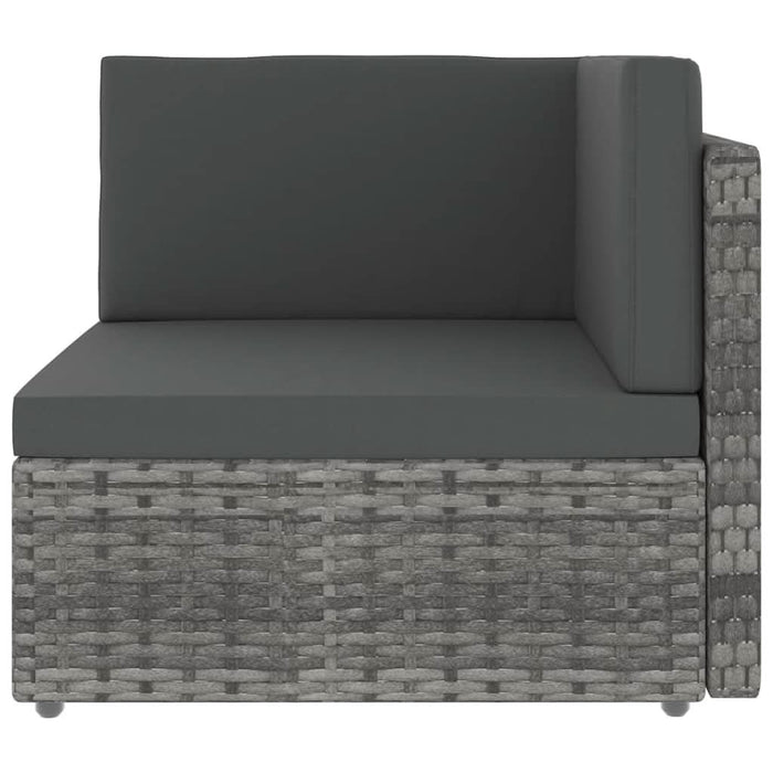 Set mobilier de grădină cu perne, 12 piese, gri, poliratan - WALTI WALTI