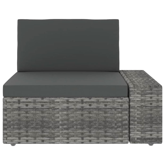 Set mobilier de grădină cu perne, 5 piese, gri, poliratan - WALTI WALTI
