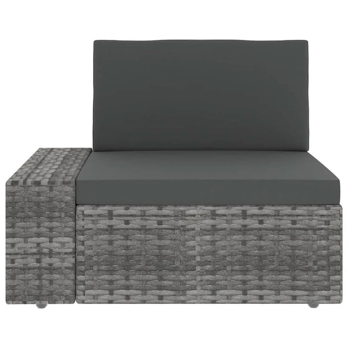Set mobilier de grădină cu perne, 5 piese, gri, poliratan - WALTI WALTI