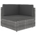 Set mobilier de grădină cu perne, 9 piese, gri, poliratan - WALTI WALTI