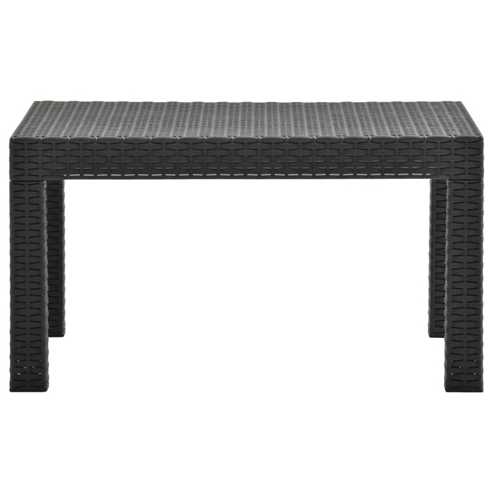 Set mobilier de grădină cu perne, 3 piese, antracit, PP ratan WALTI