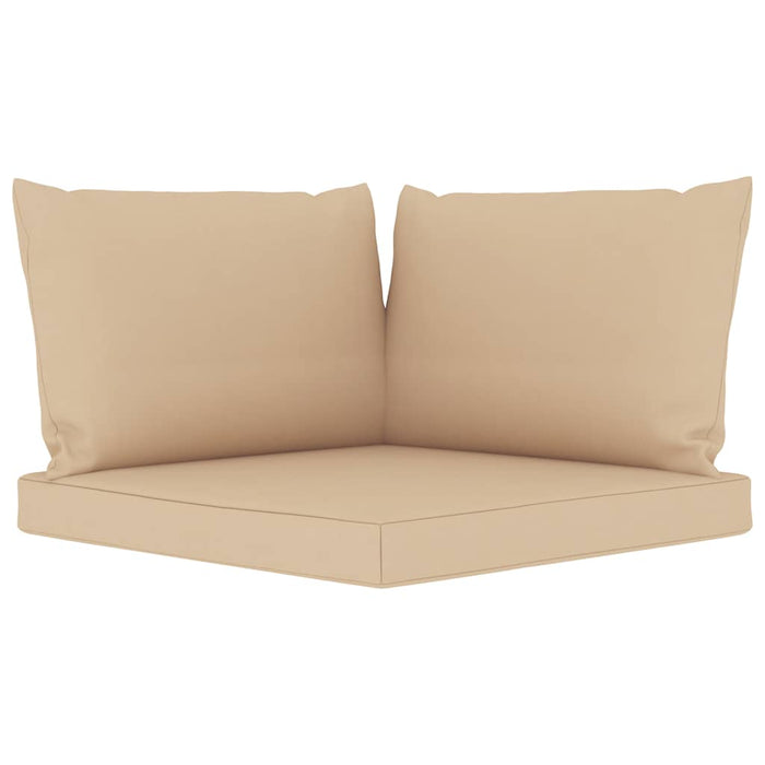 Set mobilier de grădină cu perne bej, 6 piese, lemn pin tratat WALTI