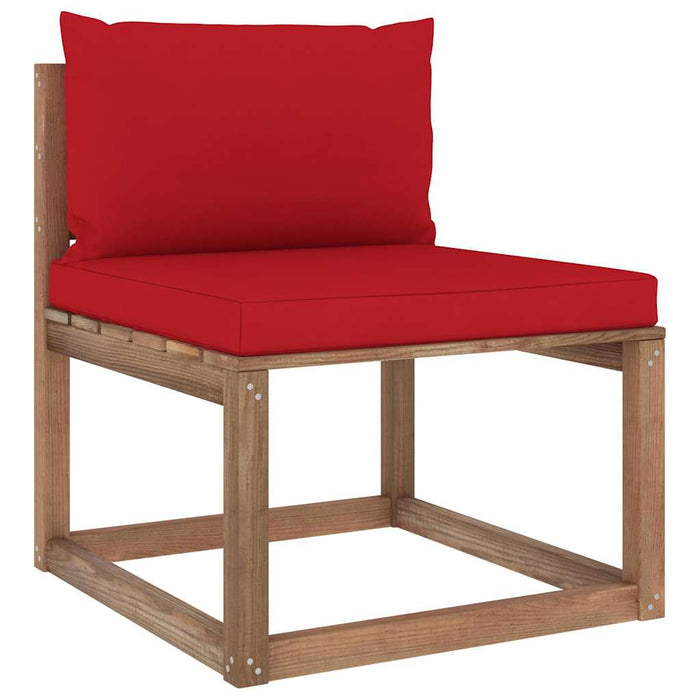 Set mobilier de grădină cu perne, 7 piese, lemn de pin tratat WALTI