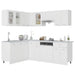 Set dulapuri de bucătărie, Lyon, 11 piese, alb, PAL - WALTI WALTI