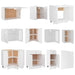 Set dulapuri de bucătărie, Lyon, 11 piese, alb, PAL - WALTI WALTI