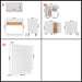 Set dulapuri de bucătărie, Lyon, 11 piese, alb, PAL - WALTI WALTI